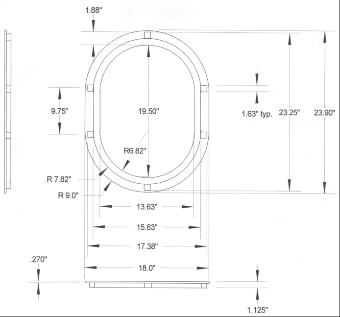 aluminum oval boat hatch