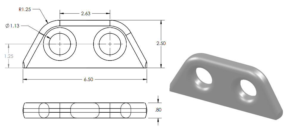 Double Aluminum Bow Eye