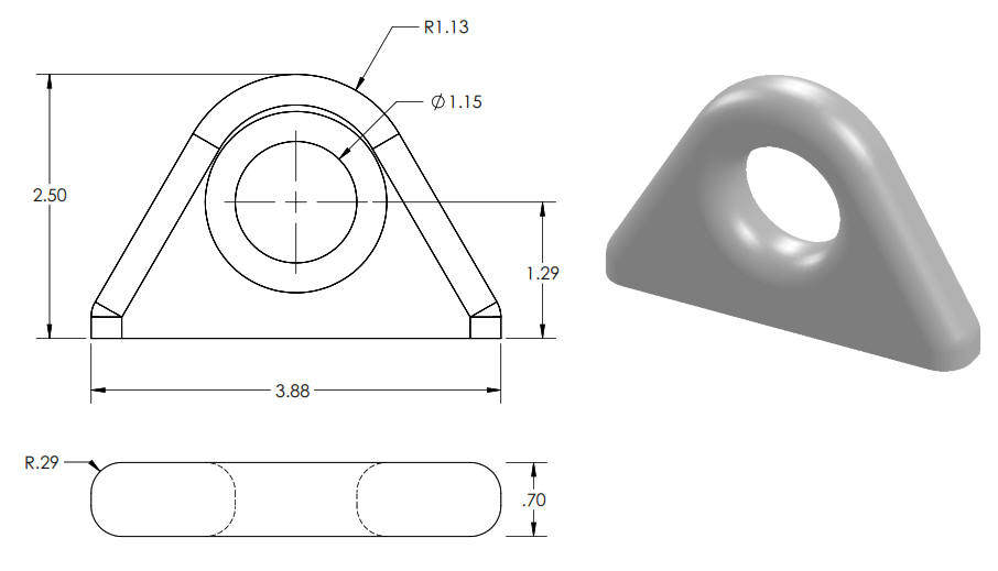 Aluminum Bow Single Eye