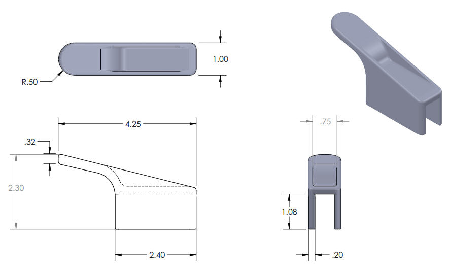 Aluminum Raised Brailer Hook