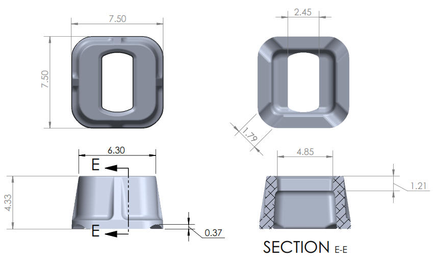 AC-B1-ALU Raised Aluminum Container Foundation