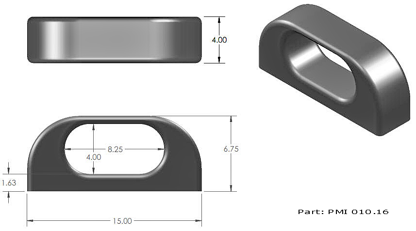 Aluminum Closed Chock Large