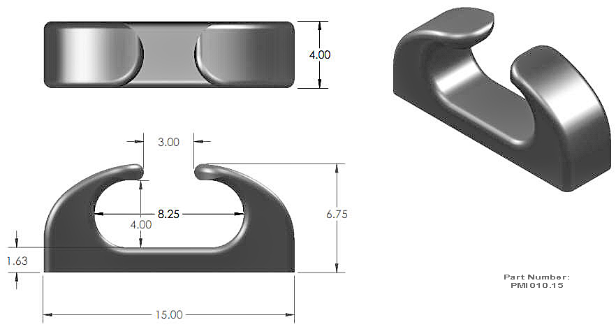 Aluminum Open Chock Large