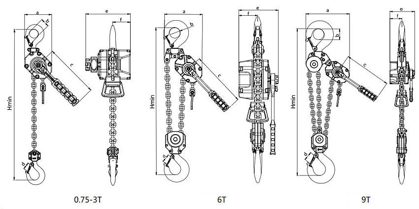 PDL Series Aluminum Lever Chain Hoists