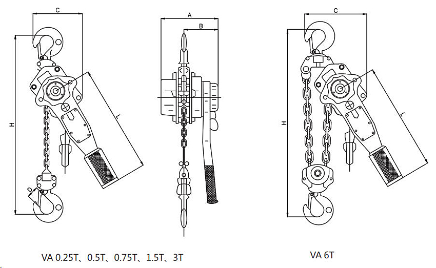 PVA Series Lever Chain Hoists