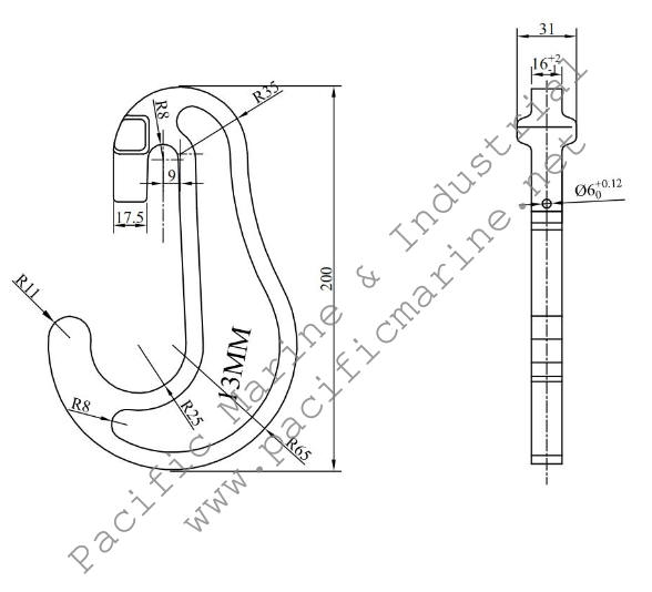 Cargo Lashing Chain and Hooks