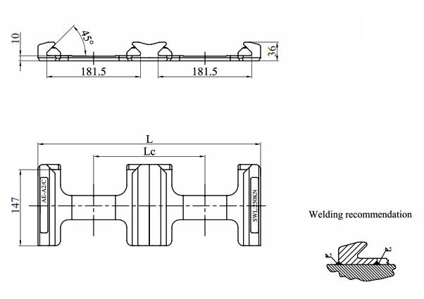 AE-B2 Double Dovetail Foundation 55 Degrees