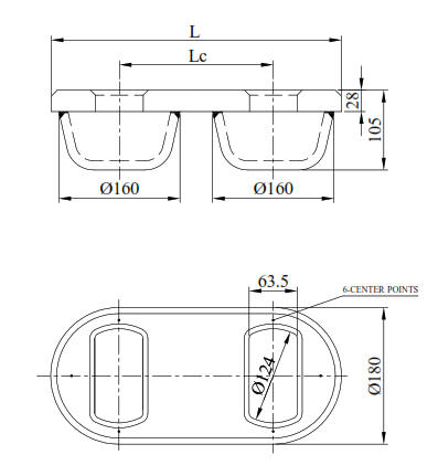 AA-A2 Double Flush Container Foundation