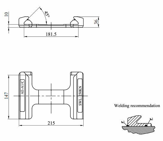 AE-A1 Single Dovetail Foundation 45 Degree