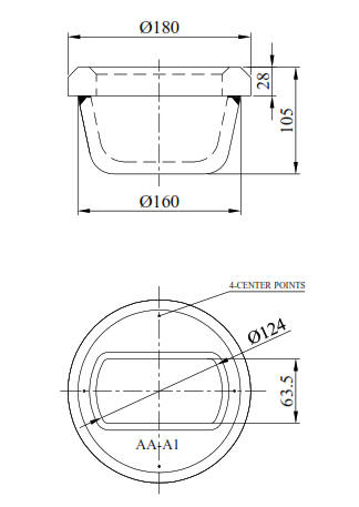  AA-A1 Single Flush Container Foundation