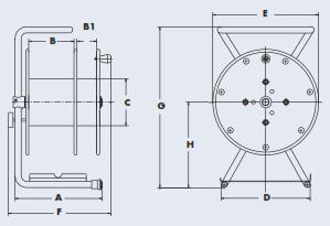 avx100 portable cable storage reel