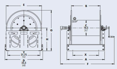 Fire Fighting Hose Reel 3100 and 3600 Industrial Drawing