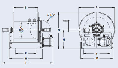 Fire Fighting Hose Reel 7100 and 7200 Dual Agent Drawing