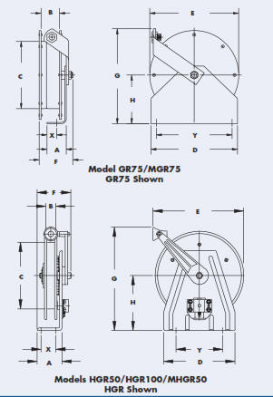 hose reel static grouding line drawing