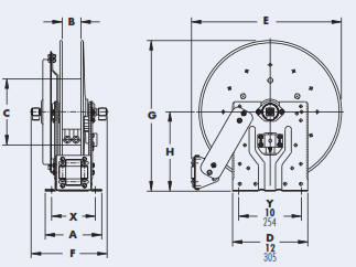 hose reel series N600 drawing