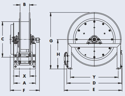 Industrial Hose Reel 700 Drawing