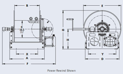 Industrial Hose Reel Series 7000 Drawing