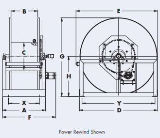 Series 6200 Pumper Cleaner Hose Reels - Drawing