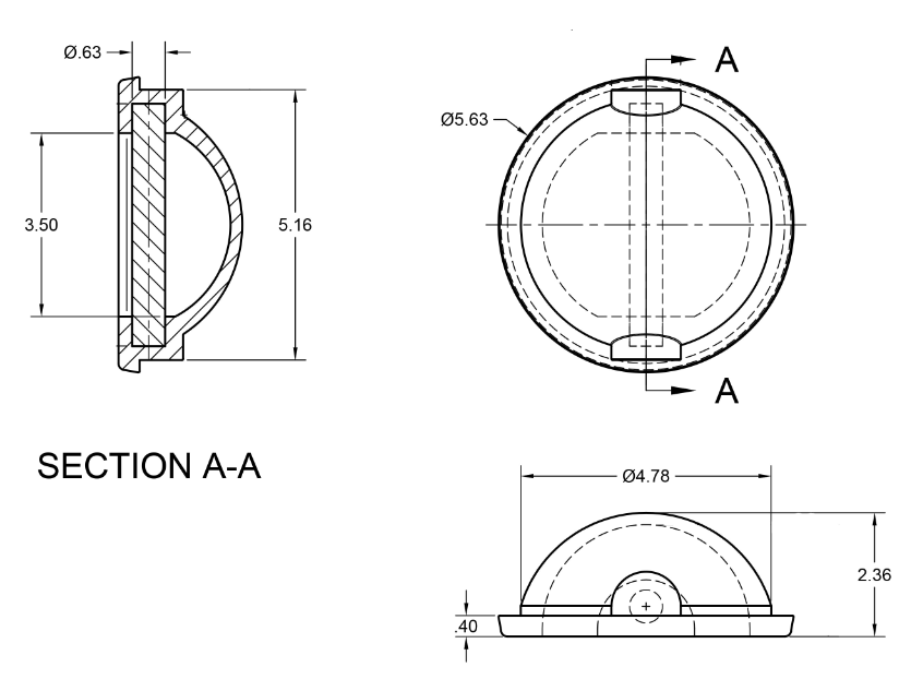 Flush Round Aluminum Lifting Poing