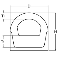 Aluminum Channel Marine Rubber Fenders