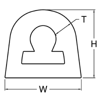 D with Key Bore Marine Rubber Fender