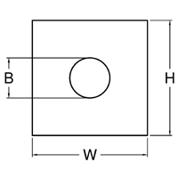 Square with O Bore Marine Rubber Fender