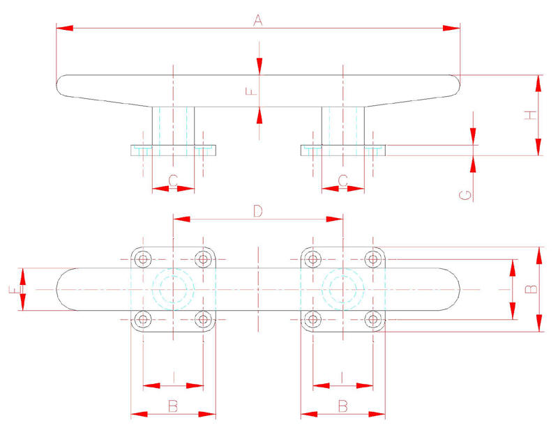 Marine Mooring Cleats