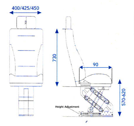 marine shock absorption seat