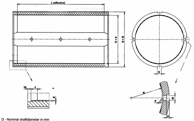 Oil Lubricated Babbitt Propeller Shaft Bearings