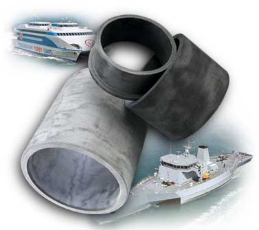 composite marine propeller and rudder bearing