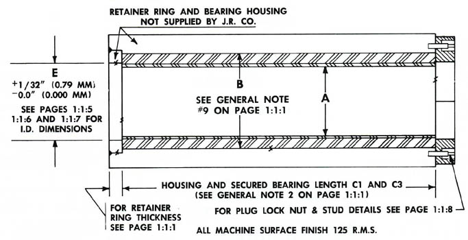 marine propeller rubber demountable stave bearing