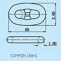 Mooring Chain - Studded Drawing