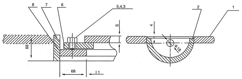 Flush Marine Manhole Covers Tank Access Cover