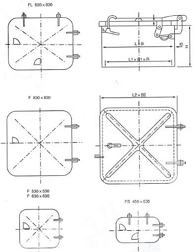 Non Weathertight Steel Hatch Type F