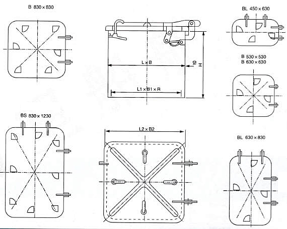 Weathertight Steel Hatch Cover Dogged