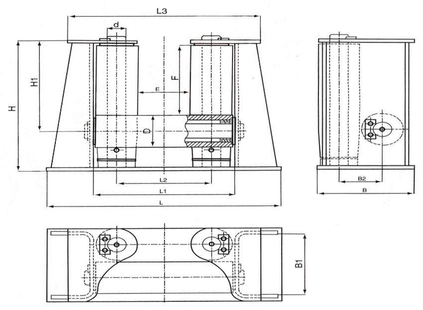 Ship Marine Fairleads CB 3062-79 3 Roller Type A