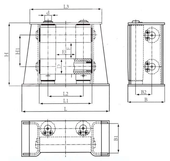 Ship Marine Fairlead CB 3062-79 4 Roller Type BB