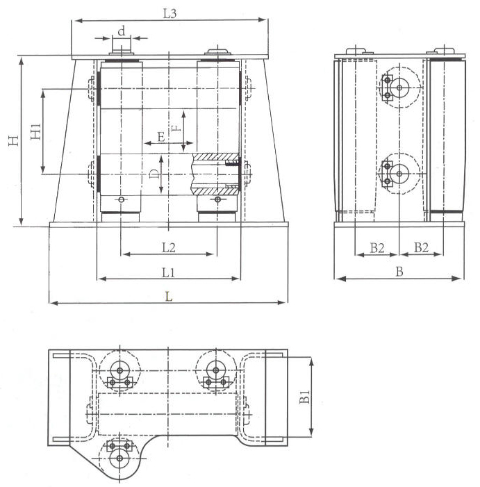 Ship Marine Fairlead CB 3062-79 5 Roller Type C