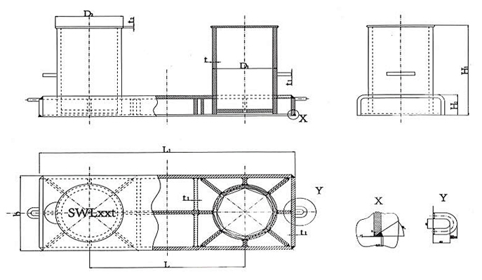 Double Ship Mooring Bitts ISO 13795-2012 Type B