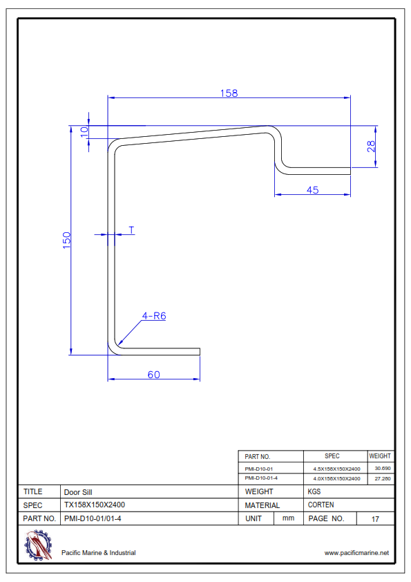 PM&I: Shipping Container Parts: Shipping Container Posts, Rails and ...