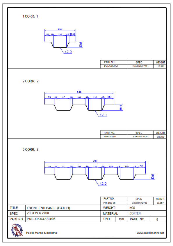 Shipping Container Front End Panel