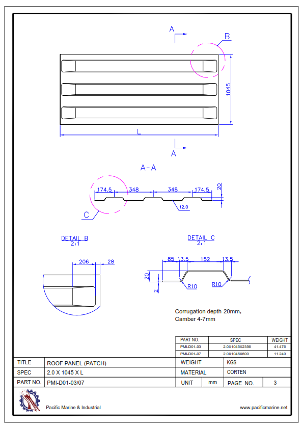 Shipping Container Roof Panels