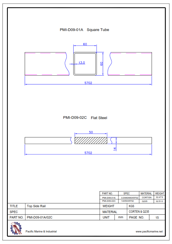 Shipping Container Top Side Rail