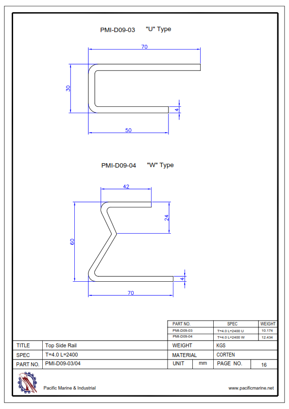 Shipping Container Top Side Rail