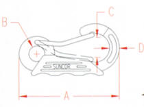 Stainless Harness Clip (Poly Grip)