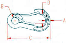 Stainless Harness Clip (Wire Lever)