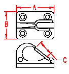 Stainless Wall or Ceiling Clip