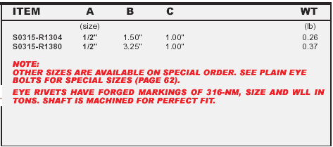 Stainless Plain Eye Rivet