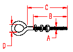 Stainless Welded Eye Bolt - Metric