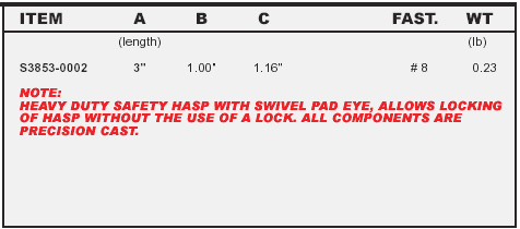 Stainless Heavy Duty Safety Hasp